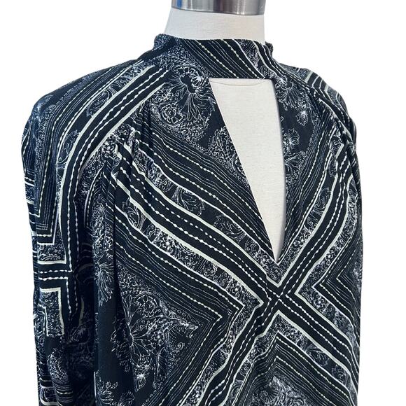 Free People Walking on a Dream High Neck Cutout Long Sleeve Tunic Top S - Picture 4 of 15